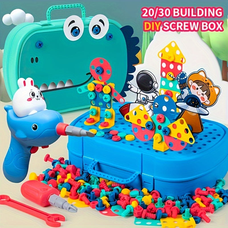 351 pcs Twist Screws To Assemble Toys, Boys Exercise Their Puzzle-solving Skills By Disassembling Electric Drill