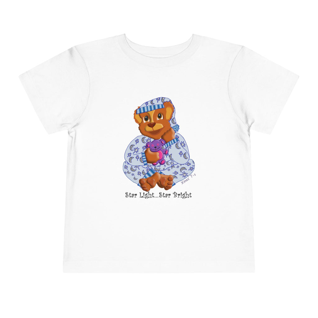 Toddler Tee — 'Star Light, Star Bright' Sleepy Bear Pajama Shirt