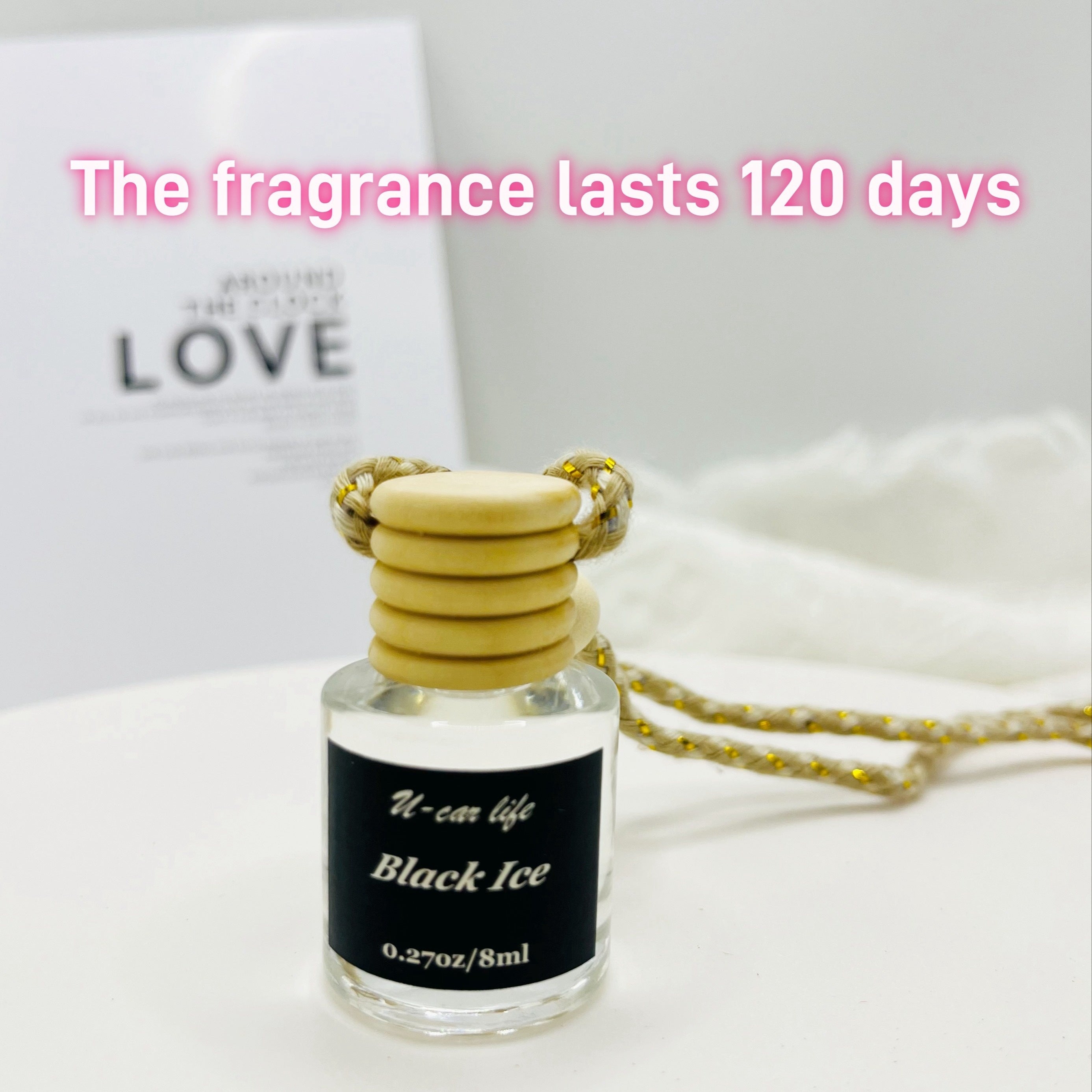 1PC Car Air Fragrance Oil Diffuser, Car Air Freshener, Car Oil Air Freshener, Car Oil Diffuser, Wood Automotive Air Fresheners, Long Lasting Car Air Freshener 8ml