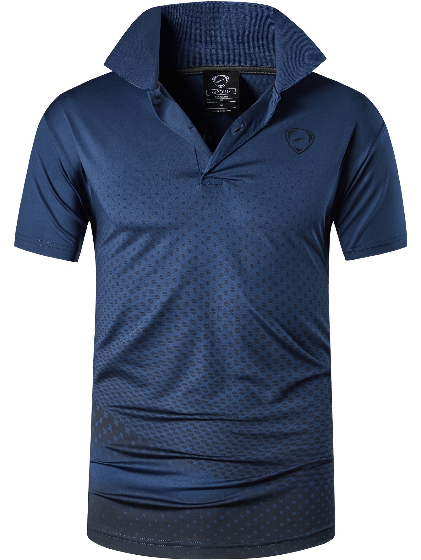 Jeansian Men's Lightweight Breathable Sport Shirt - Vibrant Orange All-Over Dot Print