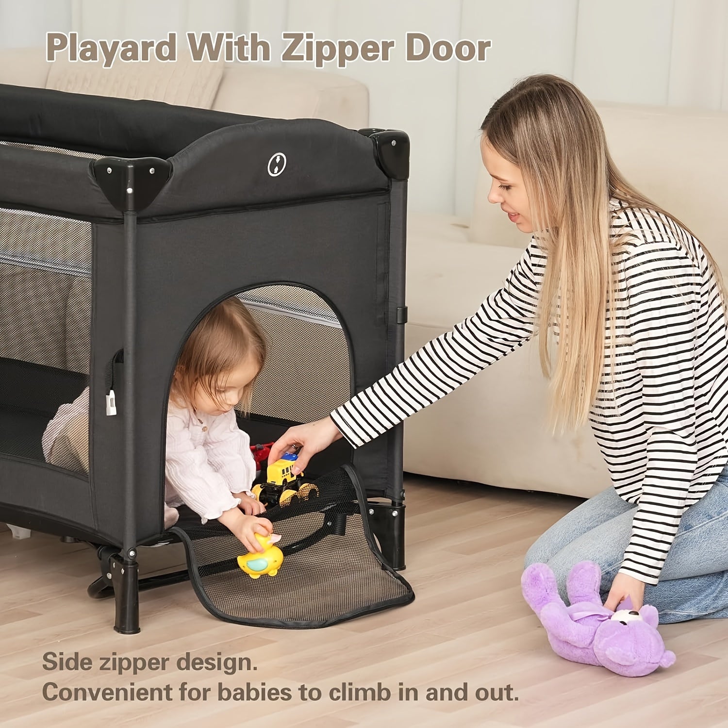 5 in 1 Baby Bassinet Beside Sleeper, Pack and Play Bassinet, Beside Sleeper