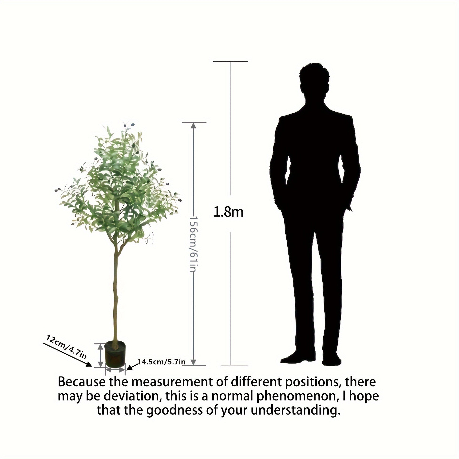 59in Artificial Olive Tree Faux Silk Plant Artificial Plants For Modern Living Room Floor Home Office Garden Store Decor Indoor Fake Potted Tree With Plastic Wood Trunk And Lifelike Fruits Perfect Housewarming Gift