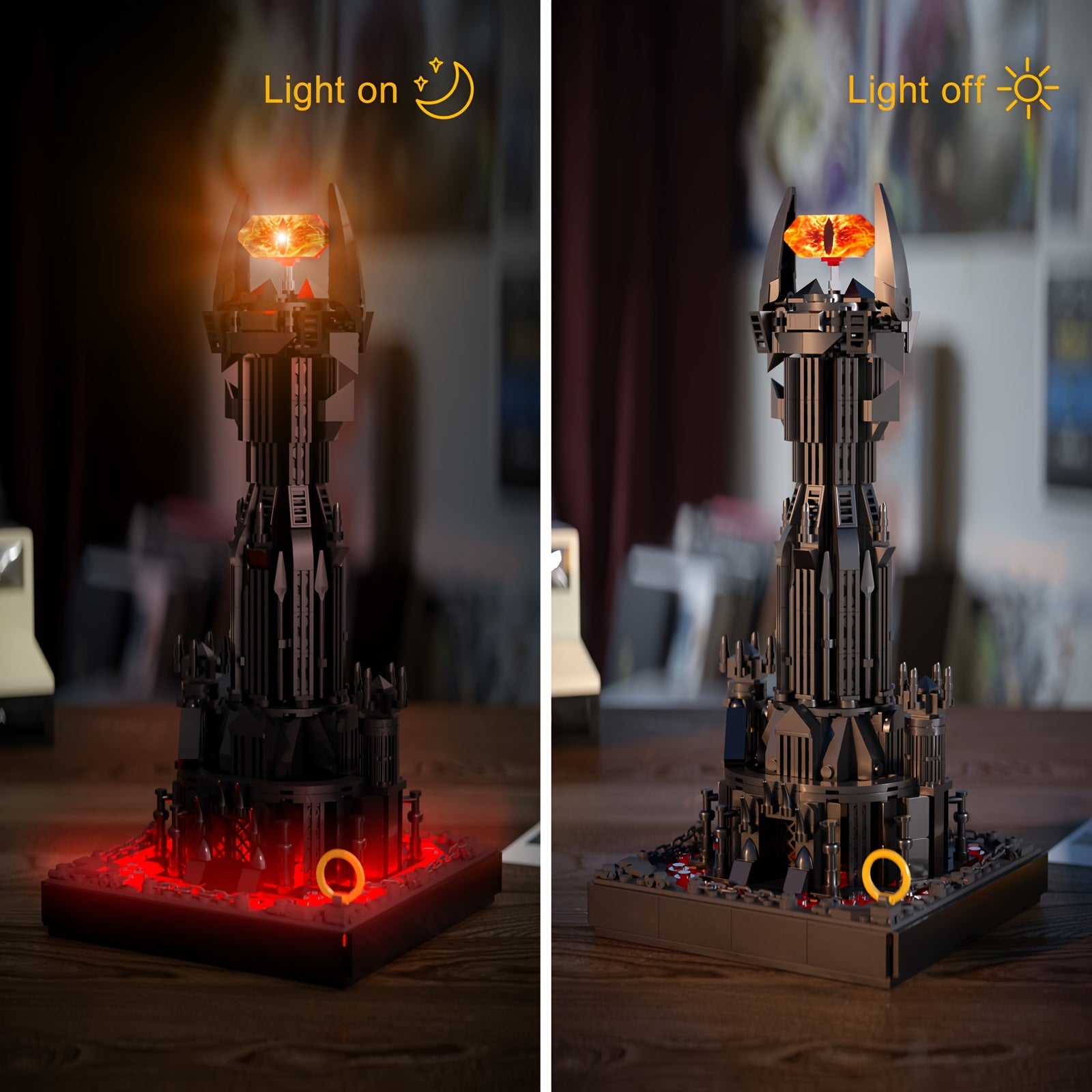 779 Pieces Popular Movie Architecture Black Tower Building Blocks Playset Fan Must Buy Toys Handmade Building Exquisite Room Decorations Collectible Best Gift for Friends