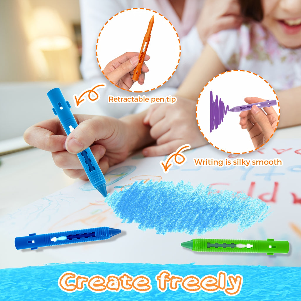 12pcs Washable Bath Crayons Set - Vibrant, Non-Toxic Bathtub Markers for Youngsters, Easy Clean-Up Space-Themed Toys, Perfect for Youngsters and Young Youngsters, Bathtub Toys