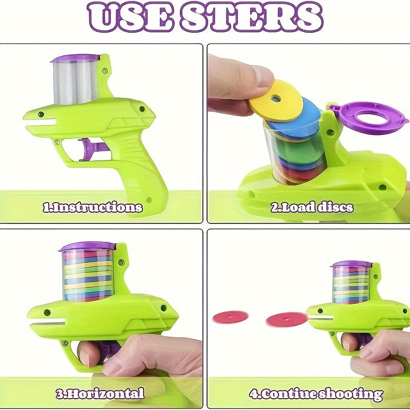 2pcs Cat Toy Gun Shooter, Interactive Cat Toy Launcher With Foam Discs - Battery-Free, Durable Plastic For Endless Fun, Fidgety Interactive Toys