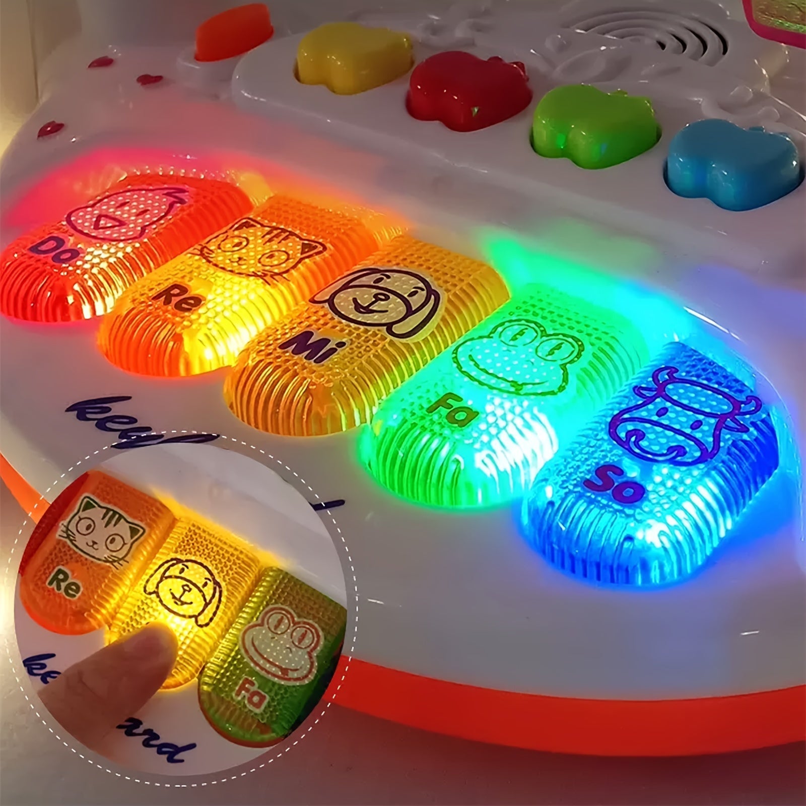 Attractive and educational piano keyboard toys, pre-loaded songs and lights for early learning and development Halloween Christmas Gift
