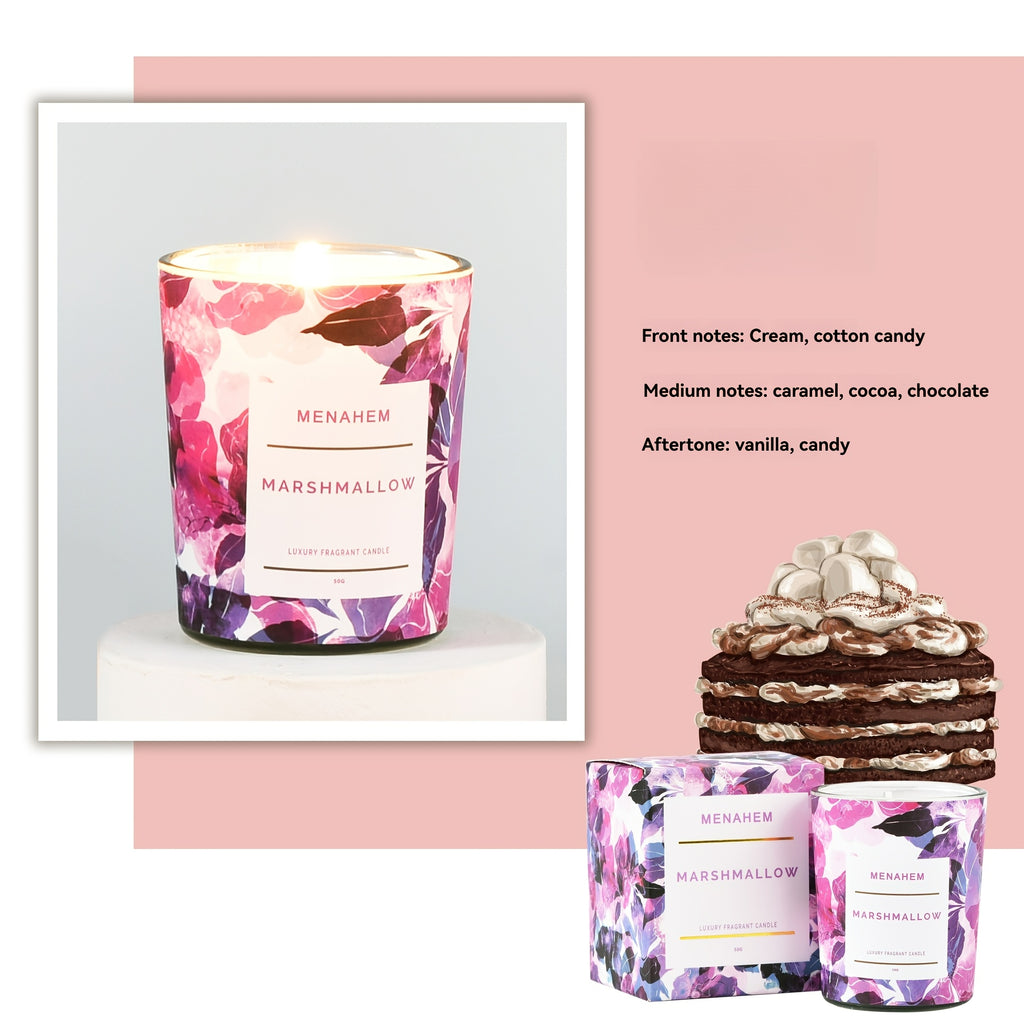 2pcs 2025 New Creative Flower Series Candles, Smokeless Fragrance Soy Wax Bedroom Home Essential Oil Candles Fragrance Air, Home Decoration, Cute. Christmas, New Year, Valentine's Day, Birthdays And Other Holiday Souvenirs,