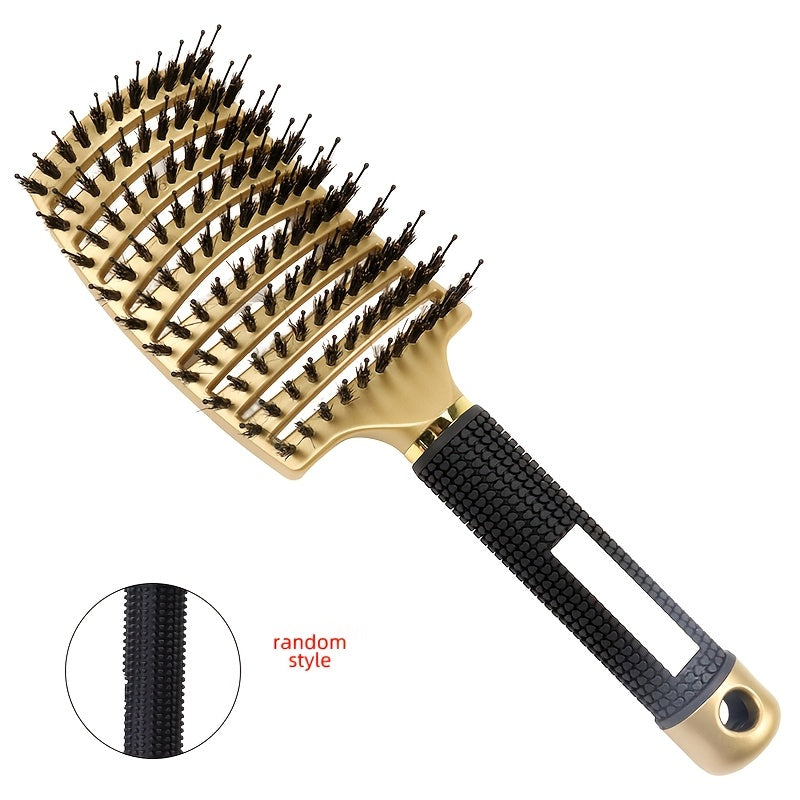 1pc Curved Vented Professional Detangling Hair Brush | Magic Scalp Massage Comb for Women