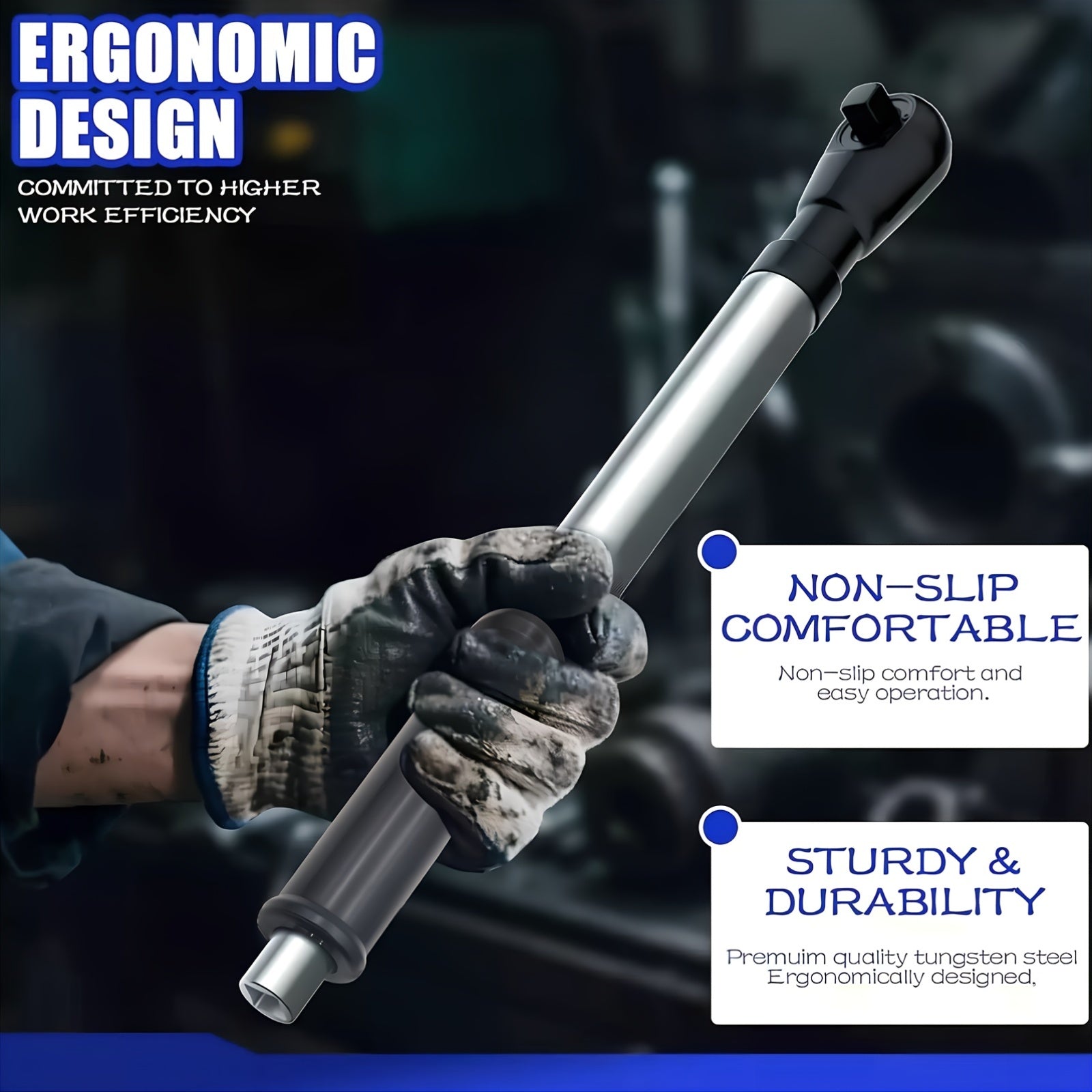 1pc 16.92in Universal 1/2-Inch Offset Extension Wrench