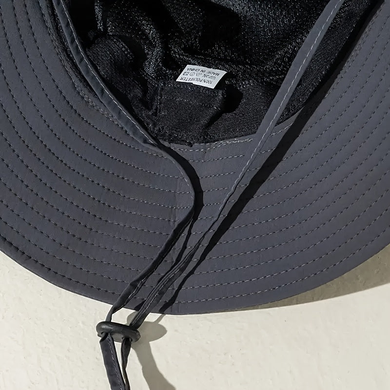 Wide Brim Fisherman Hat - djustable Unise Outdoor Sun Hat