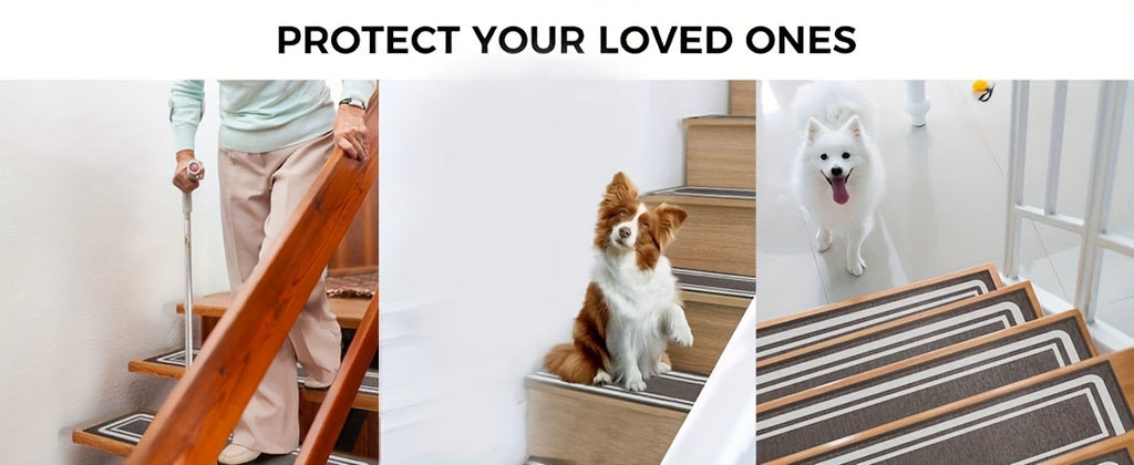 7/14pcs Stair Treads For Wooden Steps Indoor, Carpet Stair Treads Non Slip For Your Family And Pets, Peel And Stick Edging Stair Runners Rugs, 8x30inch
