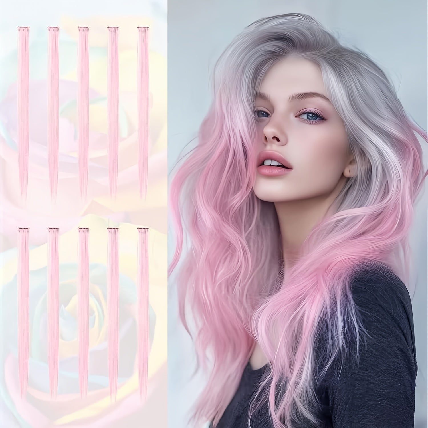10 Pack HUAQIN Clip-In Hair Extensions for - 18 Inch
