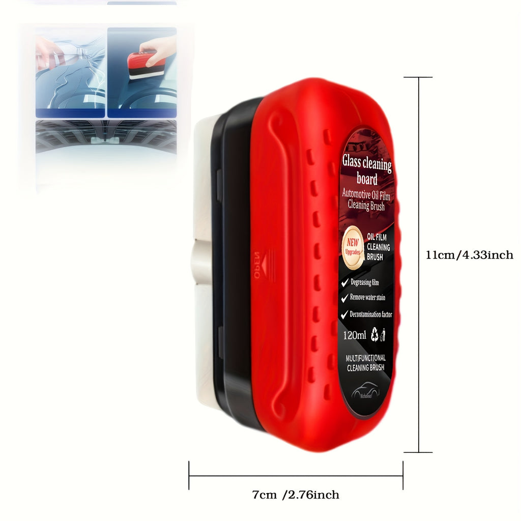 Strong Cleaning Automotive Glass Oil Film Cleaner 2pcs - Long-lasting Protection, Rain And Fog Proof - Suitable For Front Windshield And Side Windows