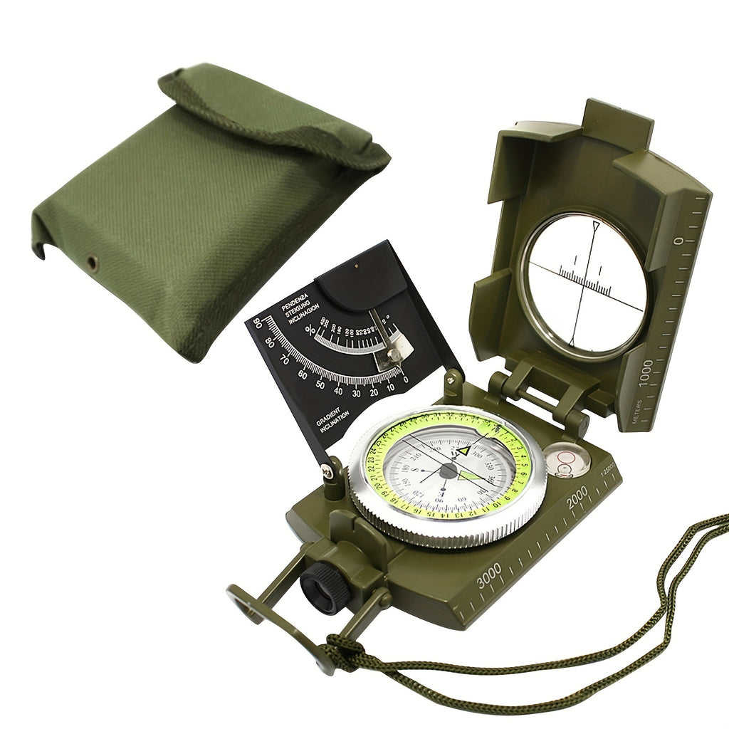 Multifunctional Luminous Dial Waterproof Anti-fog Accurate Military Compass For Hiking Camp