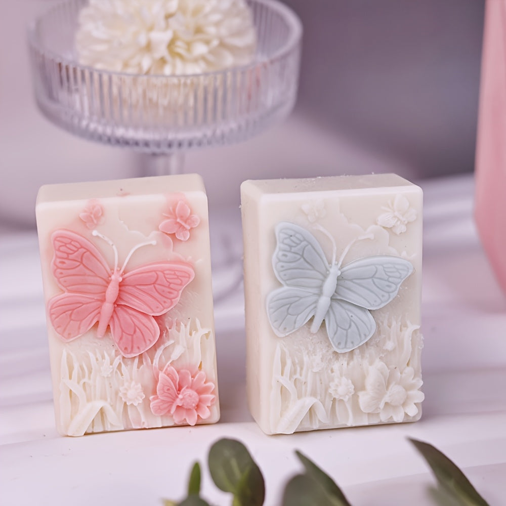 Handmade Soap Using Silicone Molds for Butterfly-Shaped Grass Blocks, Three-Dimensional Scented Candles, And Silicone Molds