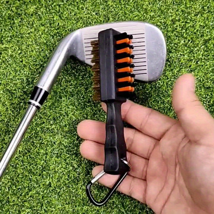 1pc Golf Ball Cleaning Brush, Double Sided Metal Bristles For Deep Cleaning, Golf Accessories