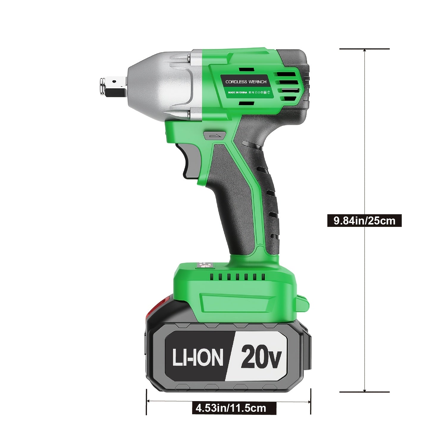 20V 4000MAH Cordless Impact Wrench And Drill Set, 3-in-1 Brushless Power