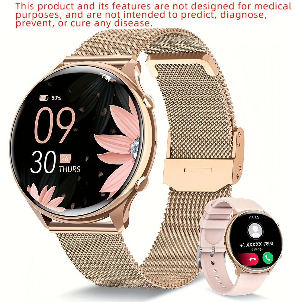 Smartwatch with Wireless Call/Dial, Female Functions, Sleep, 19 Sports Modes, Music Player, Pedometer - Perfect Birthday Gift for Men & Women, Christmas, Halloween, Smartwatches For Android & Ios