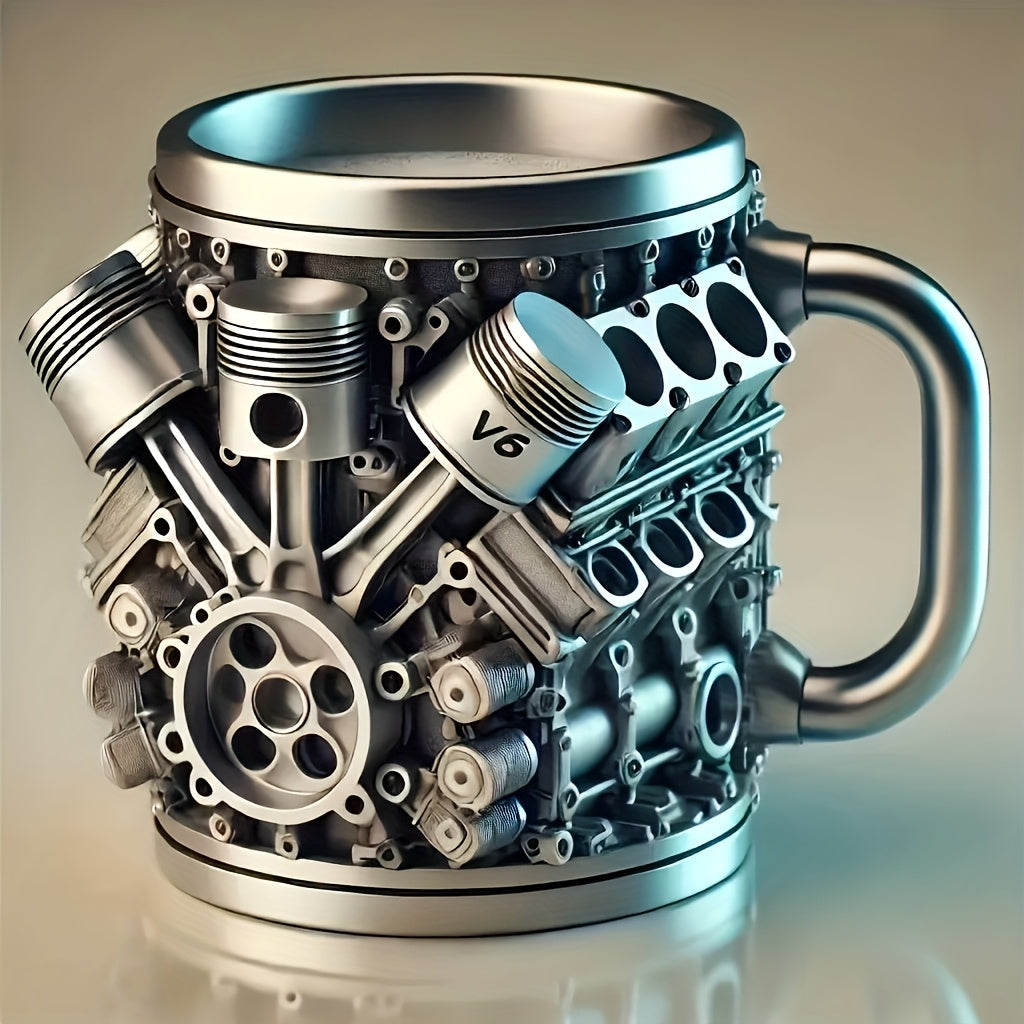 [Unique Engine Mug] Heavy-Duty V6 or V8 Engine Beer & Coffee Mug