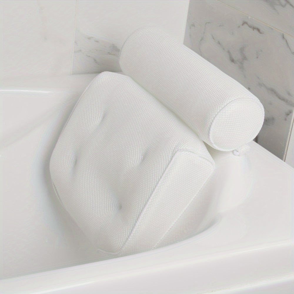 1pc Luxury Spa Bath Pillow with Strong Non-Slip Suction Cups for Comfortable Bathing and Support of Head, Back, Shoulder, and Neck, Valentine's Day gift for girlfriend