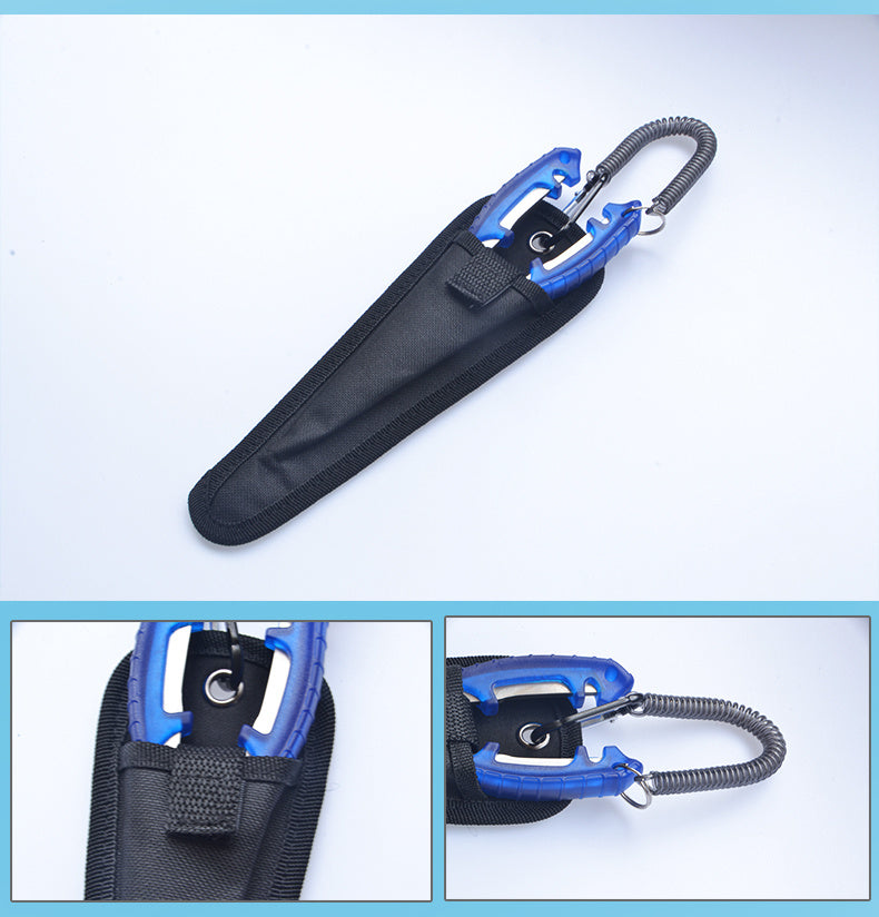 Saltwater Resistant Fishing Pliers with Split Ring Hook Removers, Lanyard & Sheath - Essential Fishing Gear Accessories for Easy Tackle Management