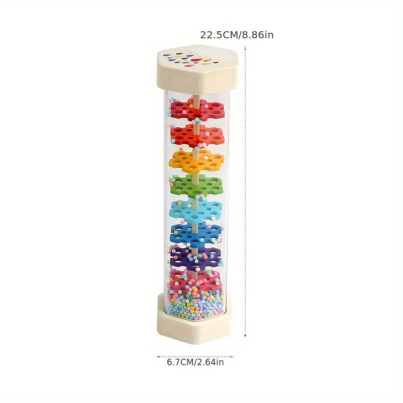Oversized Infant Baby Early Education Wooden Rain Sound Tube Percussion Hourglass Rain Sound Tube Music Educational Toys Teaching Aids