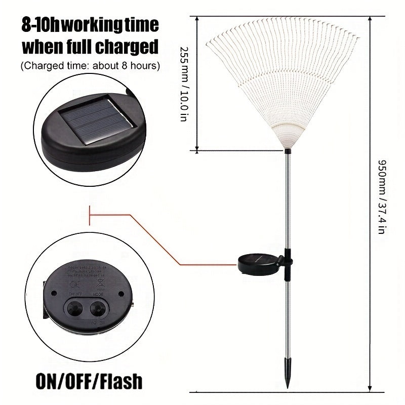 American Independence Day Celebration, Solar LED Fireworks Fairy Lights With 8 Working Modes, For Outdoor Garden Decoration, Yard Parties, Christmas, Weddings, Lawn Pathways