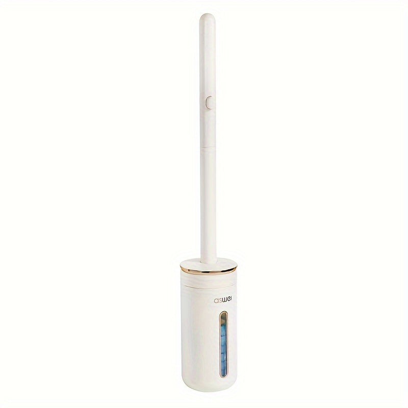 1 Set With 24 Brush Heads, Or Separately Equipped With 32 Brush Heads And 4 Aromatherapy Sticks, Disposable Sponge Brush Heads With Cleaning Solution, Plastic Toilet Brush, Toilet Brush Holder Set, Automatic Opening And Closi