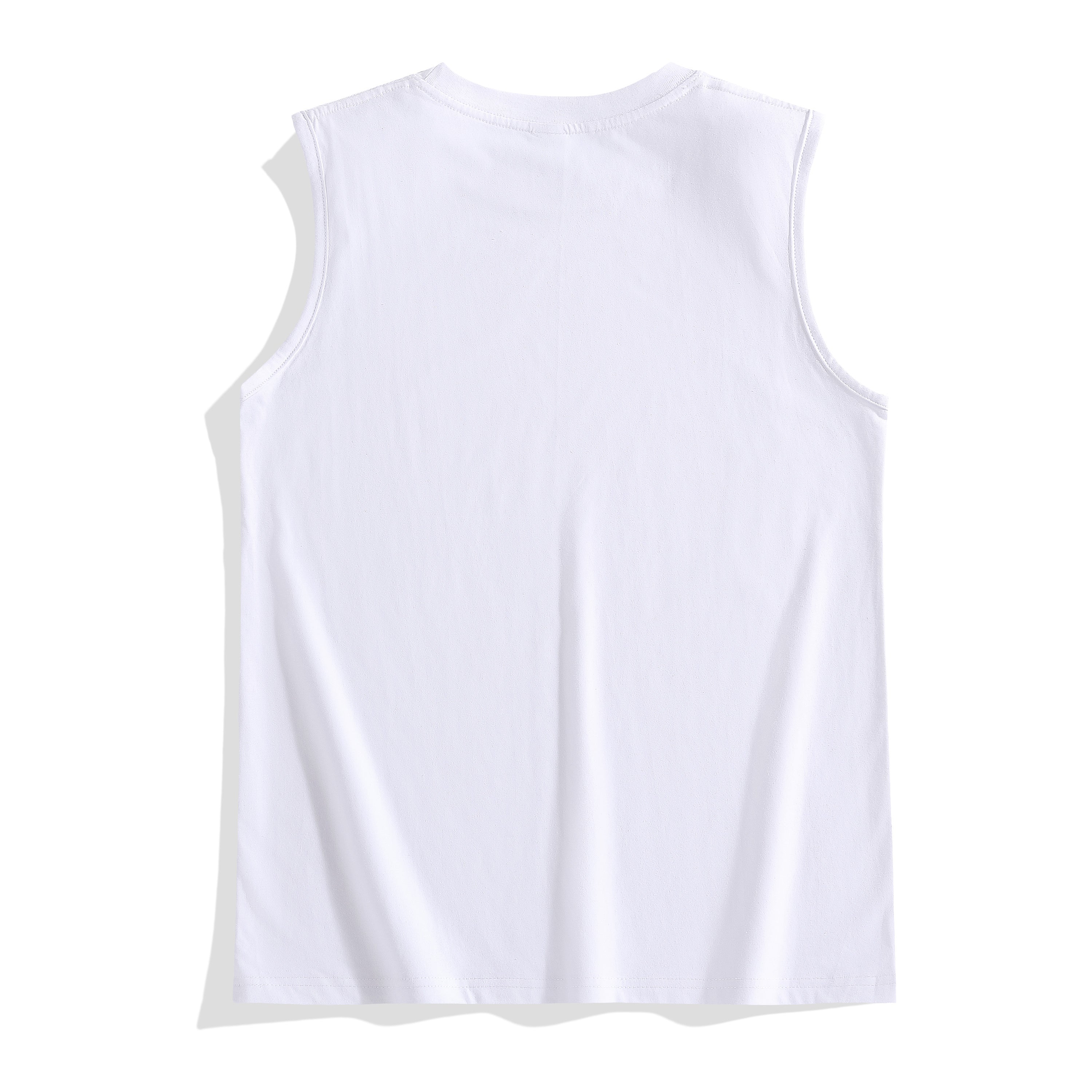 ME VERSUS ME' Round Neck Cotton Graphic Vest, Casual Sports Sleeveless Tank Tops, Men's Summer Clothing