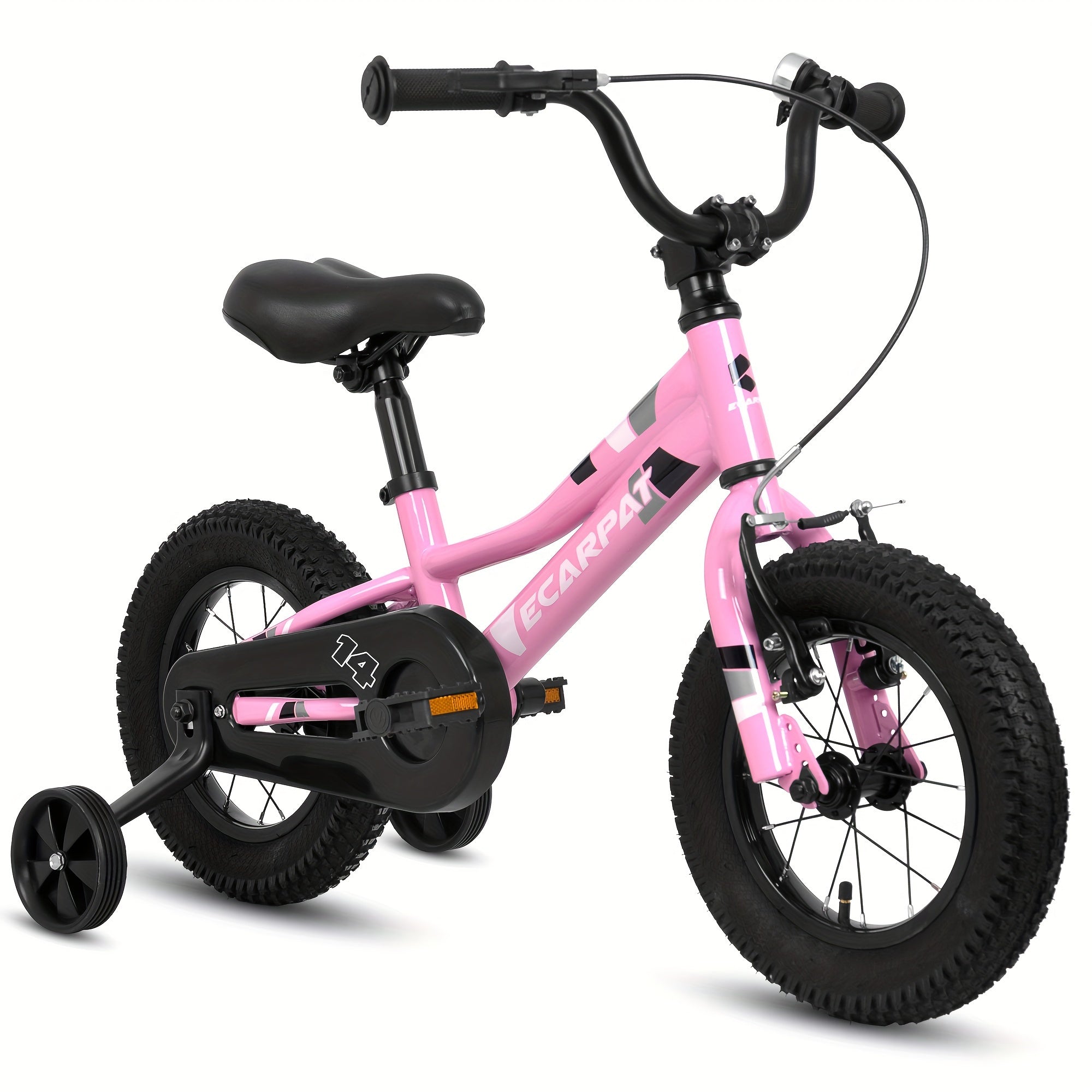 Ecarpat Kids' Bike 14/16 Inch Wheels, 1-Speed Boys Girls Child Bicycles For 3-5 Years, With Removable Training Wheels Baby Toys, Front V Brake, Rear Holding Brake