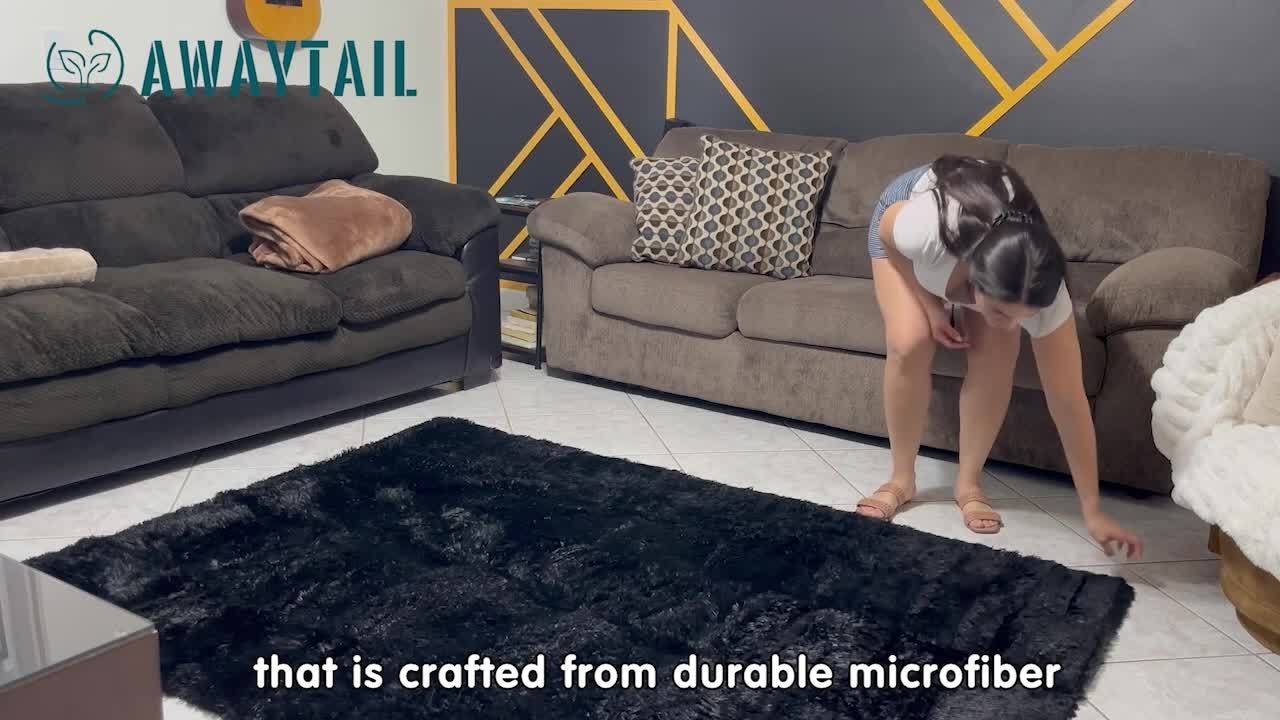 Large Area Rugs For Living Room, Tie-Dyed Shaggy Rug Fluffy Throw Carpets, Ultra Soft Plush Modern Indoor Fuzzy Rugs For Bedroom Home Decor, Tie Dyed-black Gray