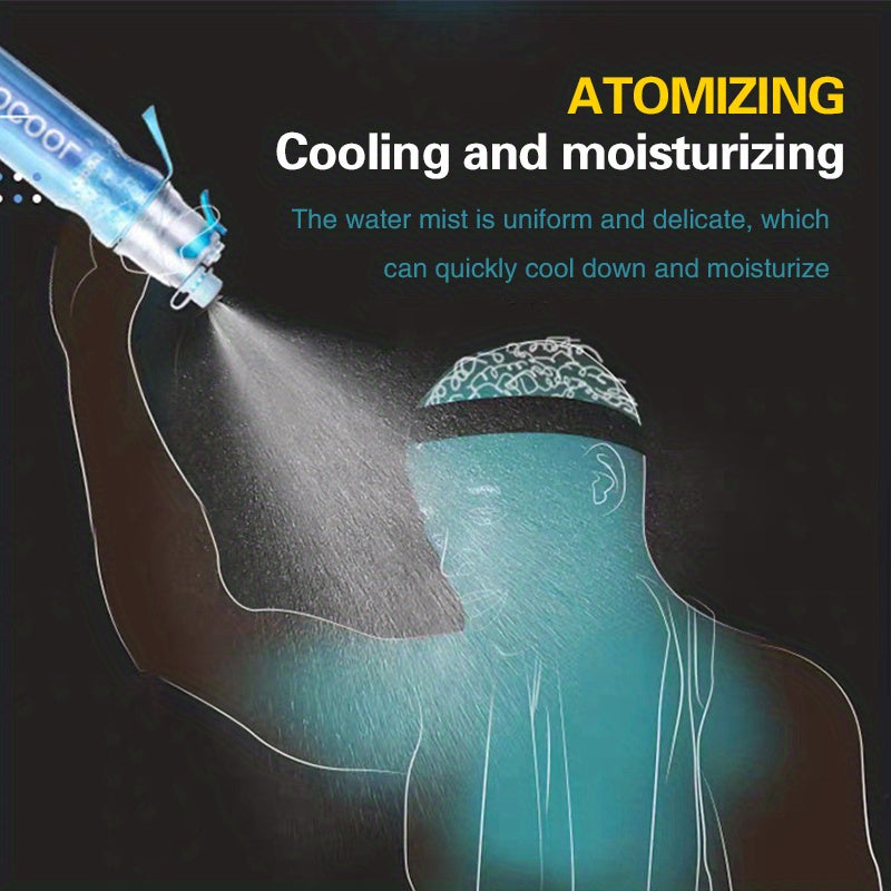 Creative Double-layer Sports Spray Water Bottle, Dual-purpose Plastic Squeeze Spray Bottle For Summer Outdoor Sports