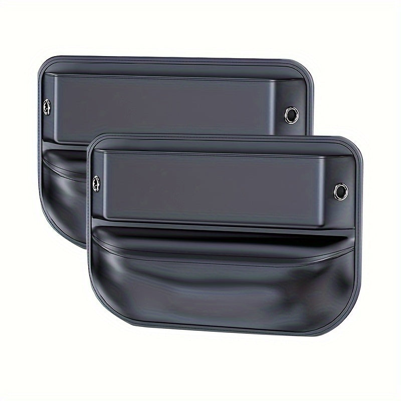 2pcs Automotive Supplies Automotive Slit Storage Box PU Leather Material Car Storage Bag General Car Seat Slot Storage Box Large Capacity