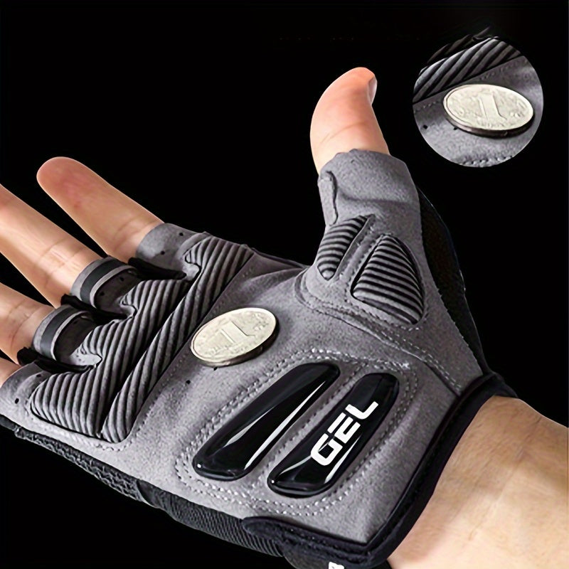1 Pair of Lightweight, Breathable Unisex Fingerless Gloves - Ideal for Outdoor Sports and Cycling