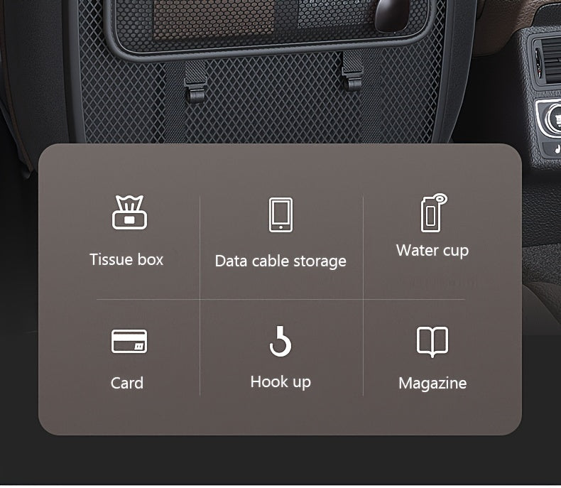 Universal Car Back Seat Organizer, Multipurpose Seat Storage Bag,Car Tissue Box Water Cup Holder Sundry Storage for Travel Accessories and Kids, Toys