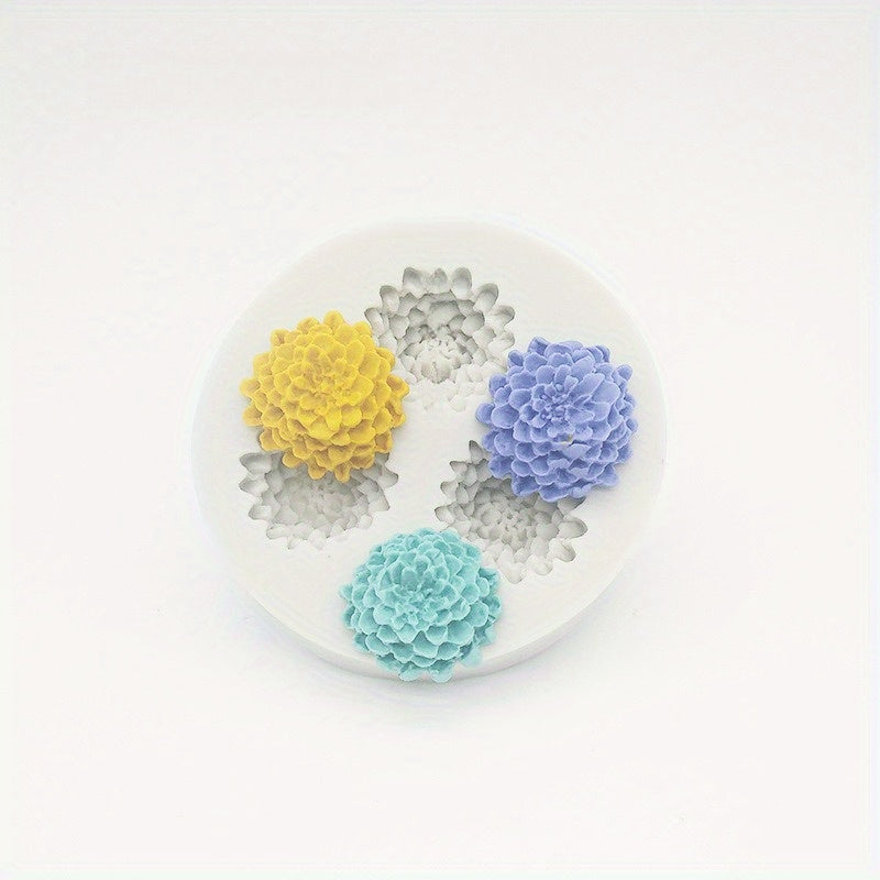 2pcs, 2.76-Inch Large Dahlia Silicone Molds, Suitable for Making Candles, Aromatherapy, Handmade Soap, Clay, Plaster, And Crafts
