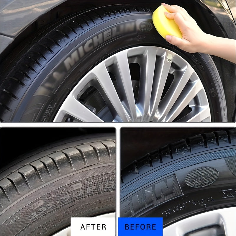 Automotive plastic parts renovator - tire light brightener - black interior light repair scratches crystal coating dashboard wax maintainer