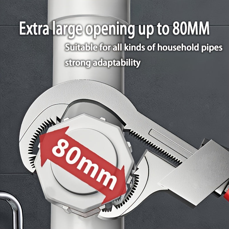 Adjustable Water Pipe Wrench, Multifunctional Plumbing Tool, ired
