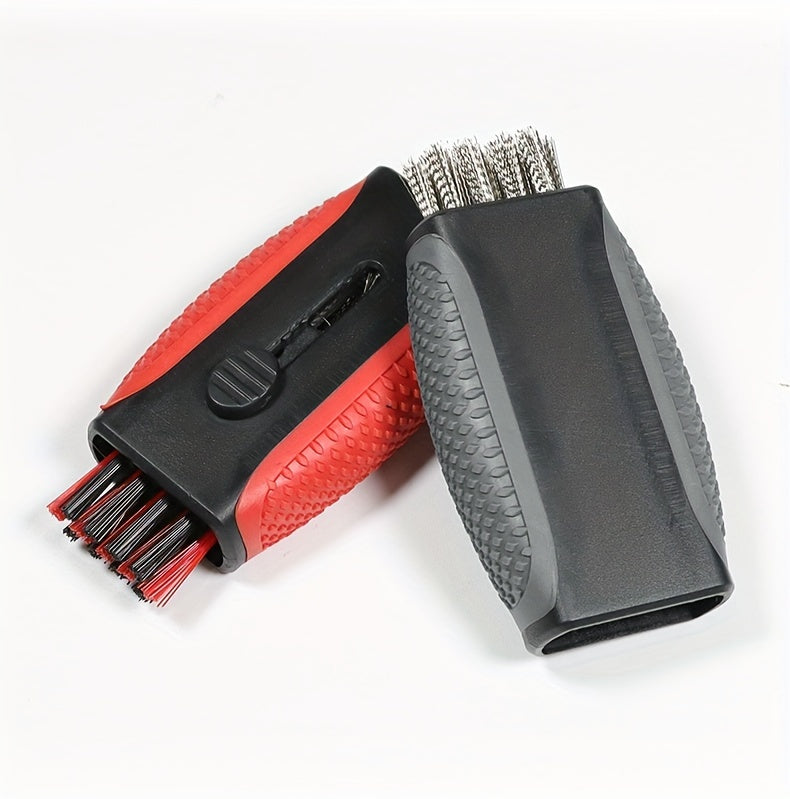 Retractable Pocket Golf Club Cleaning Brush Tool - Wire Brush Club Groove Double Side Cleaner, Golf Accessories