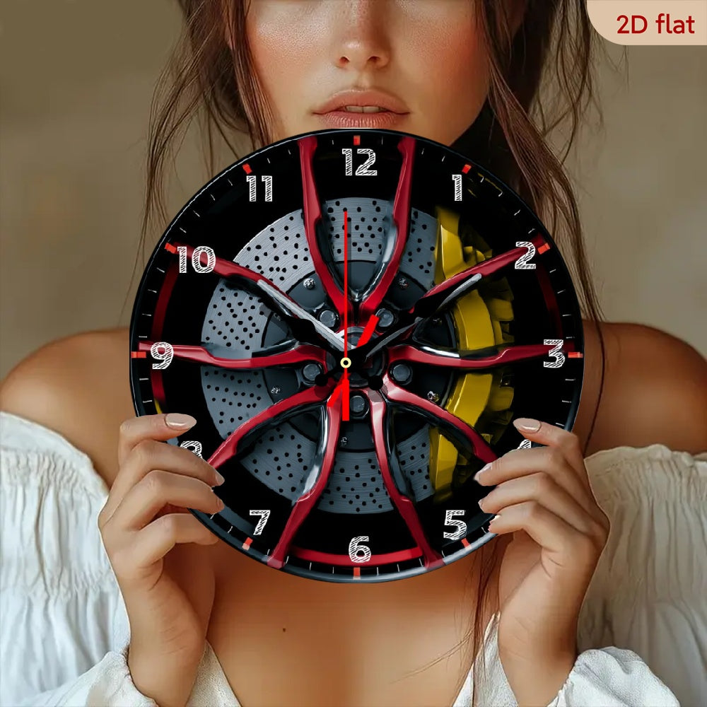 1pc 10-Inch Vintage Racing Car Brake Disc & Caliper Wall Clock -