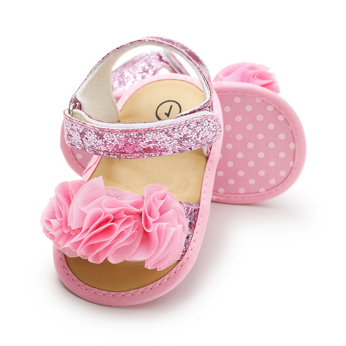 Adorable Baby Girl's Floral Sandals - Breathable, Comfortable, and Durable Open-Toe Shoes for Newborn, Infant,