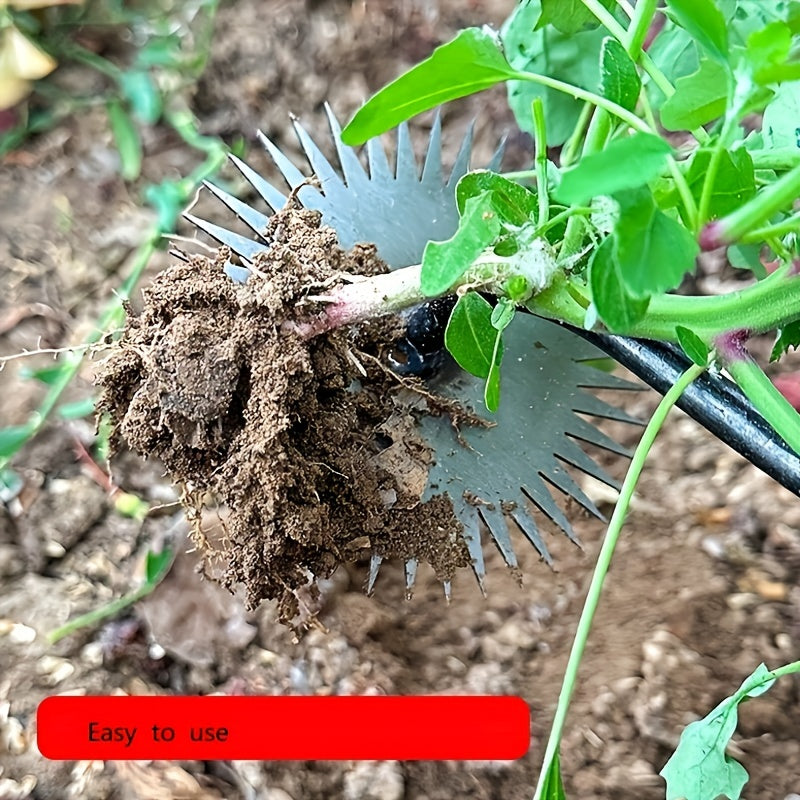 1pc Uprooting Weeding Tool, Forged Weeder Rake, Hand Weeder Tool For Gardening, Patio, Garden Path For Weeding, Soil Loosening, Digging, Hand Tool