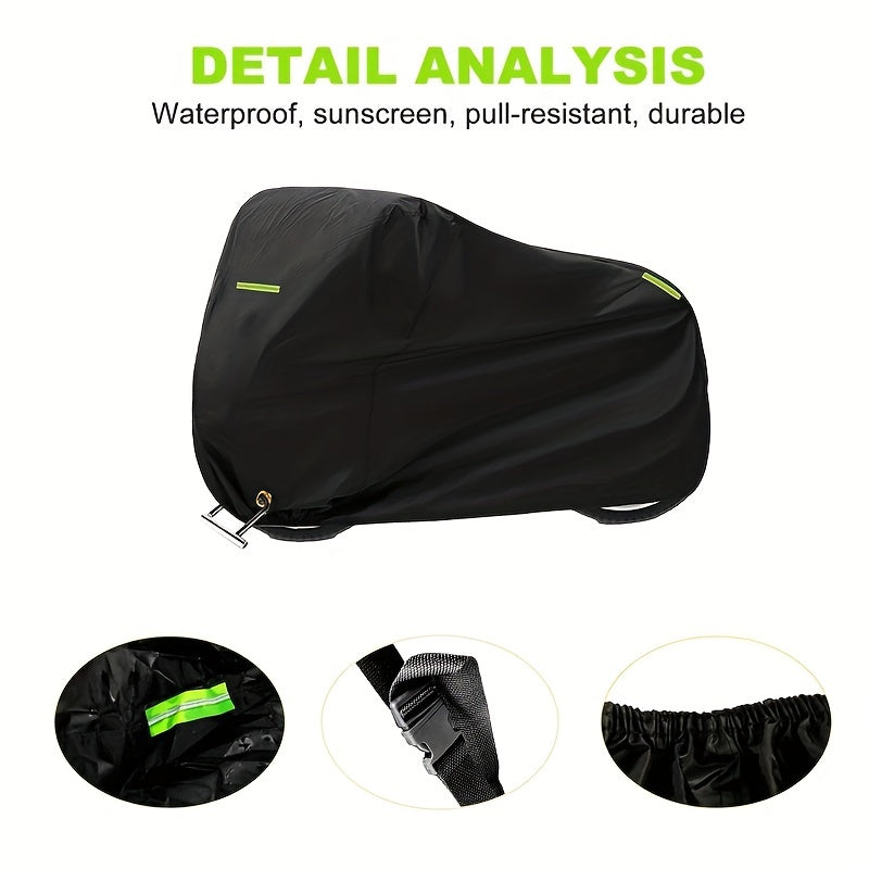 210Doxford Motorcycle Cover All Season, Universal Weather Durable Quality Waterproof Sun Outdoor Protection Scooter Shelter Tear Proof Night Reflective