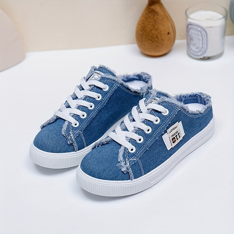 [Lightweight Sports Shoes] Lightweight Breathable Women's Flat Sports Shoes | Casual Running Walking Sneakers, Solid Color