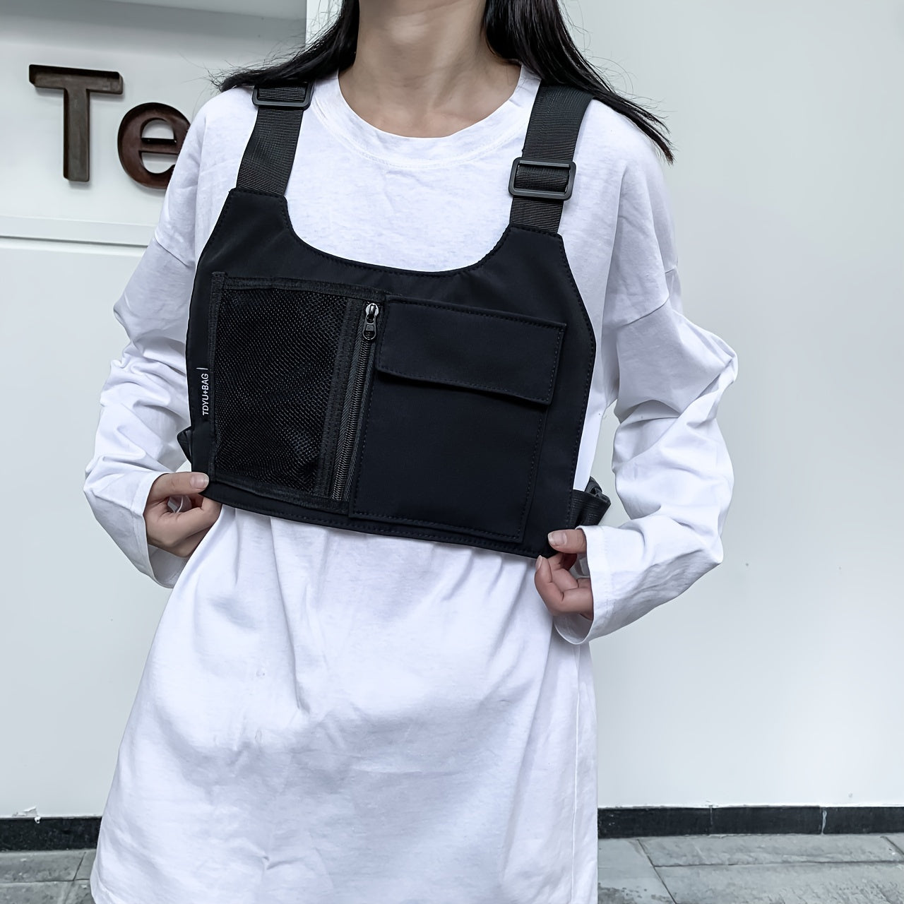 Multi-Functional Tactical Chest Bag, Adjustable Cross Strap Sports Chest Bag, Unisex Streetwear Belt Bag