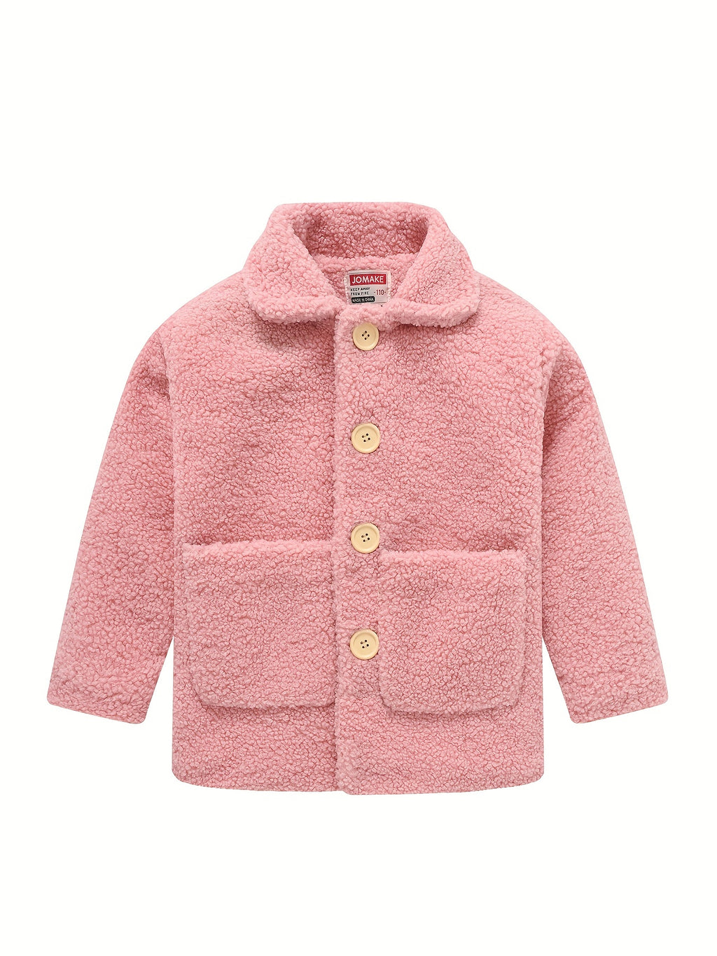 JOMAKE Girls' Winter Coat - Pastel Pink & Ombre Jacket with Button Front Closure,