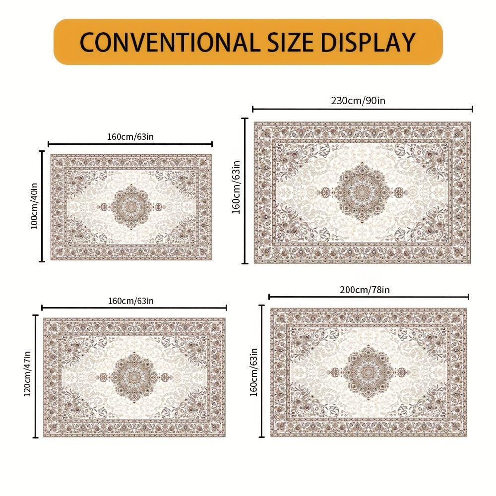 Velvet Living Room Mat: Fresh And Minimalist Design, Anti-Slip for a Cozy Bedroom, Machine Washable, Durable, Soft, Safe, And Easy to Clean – Perfect for Rooms, Kitchens, Or Dining Areas, Rugs for Living Room, Living Room R