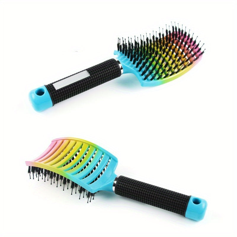 1pc Curved Vented Professional Detangling Hair Brush | Magic Scalp Massage Comb for Women
