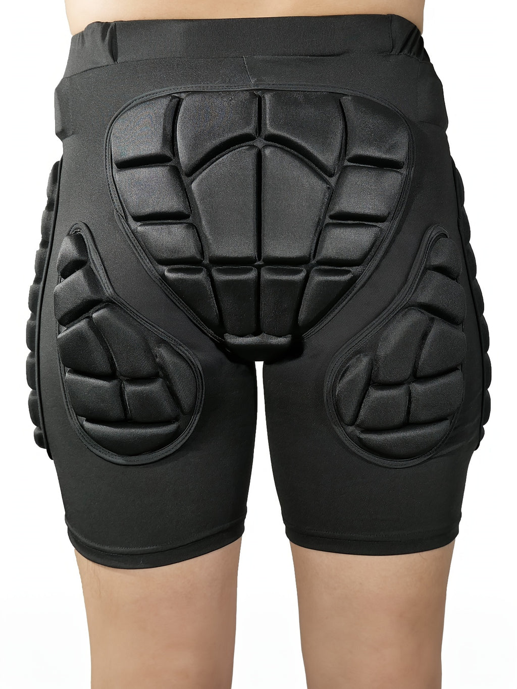 VEPAUS Breathable 3D Padded Shorts for Ice Hockey, Snowboarding, Gymnastics, Roller Skating - Moisture Wicking, Flexible, High Stretch Polyester Knit Fabric, Regular Fit, Four Seasons Sports Gear
