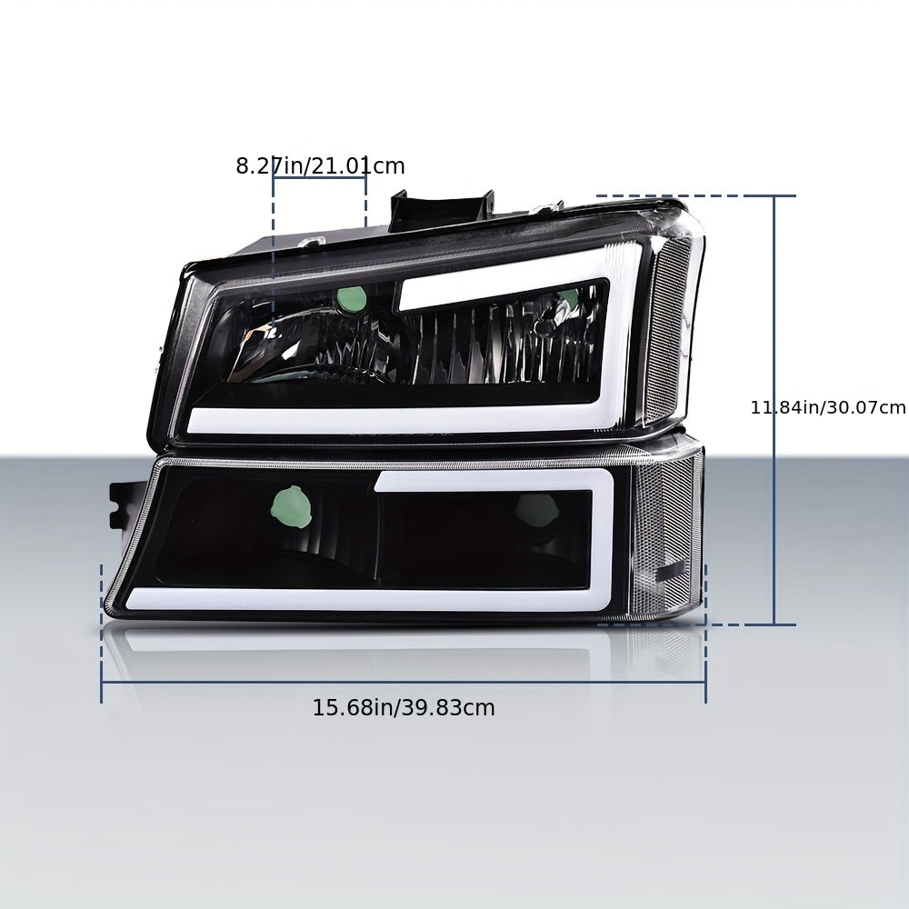 LED Headlight Left & Right Fit for Chevy for Silverado 1500 2500 3500 HD